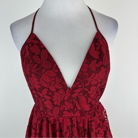 NBD X Revolve Red Lace Get Out Dress Medium - Picture 3 of 16